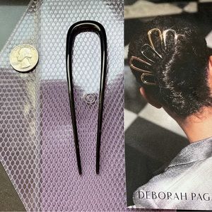 New Deborah Pagani Large DP Hair Pin Black